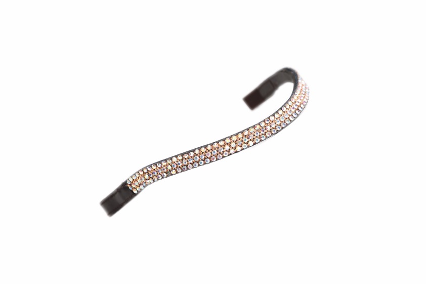 Havana/Peach Gara Wide Diamante Browband