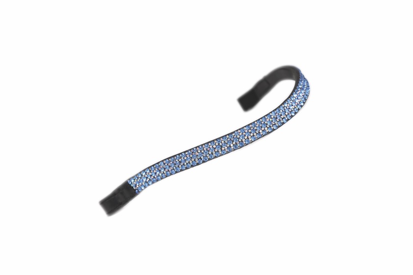 Black/Blue Gara Wide Diamante Browband