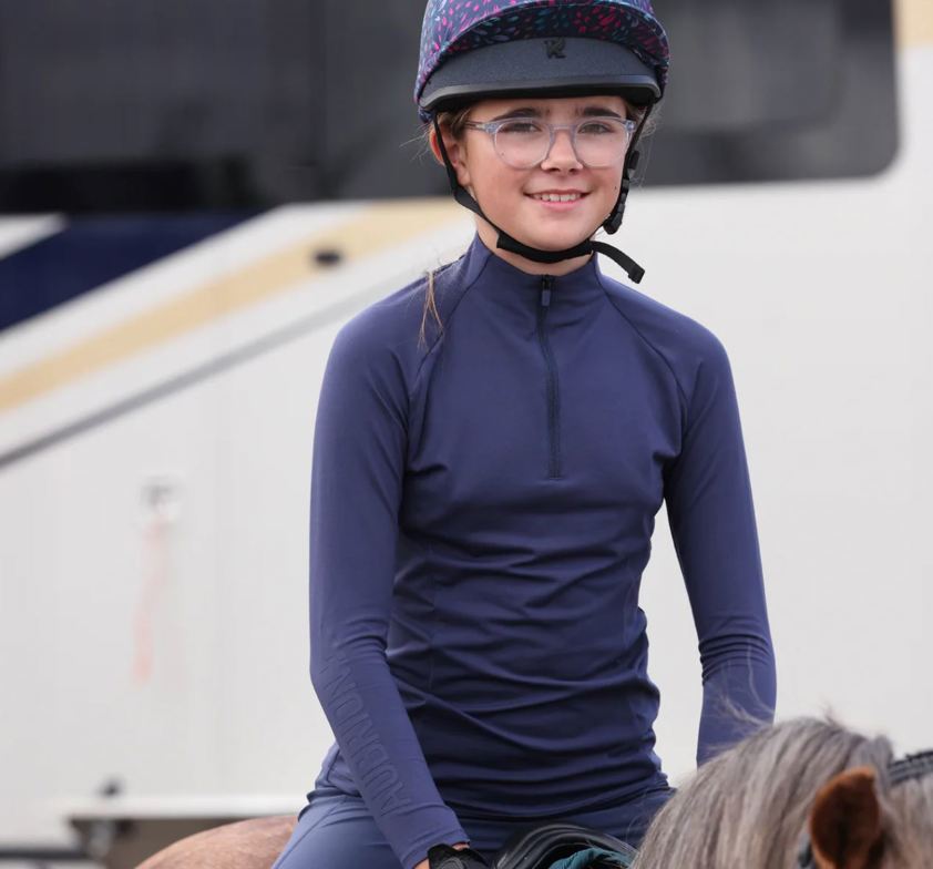 Midnight Aubrion React Long Sleeve Base Layer - Young Rider