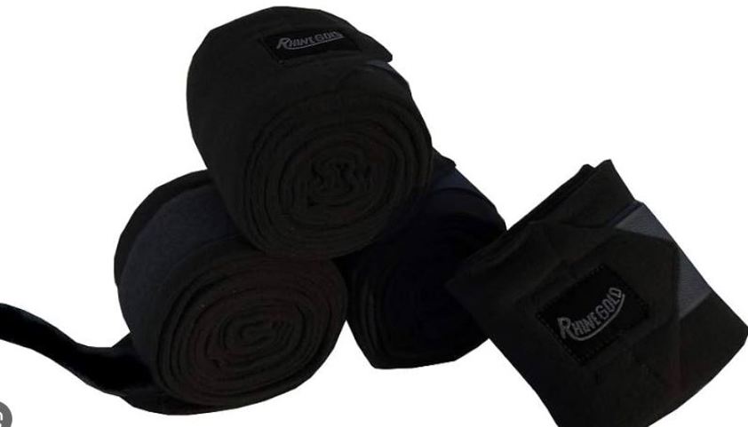 Black Rhinegold Fleece Bandages