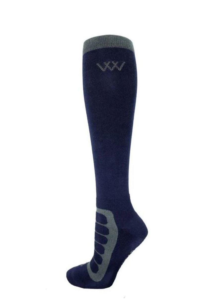 Navy/Grey Woof Wear Long Bamboo Tech Sock