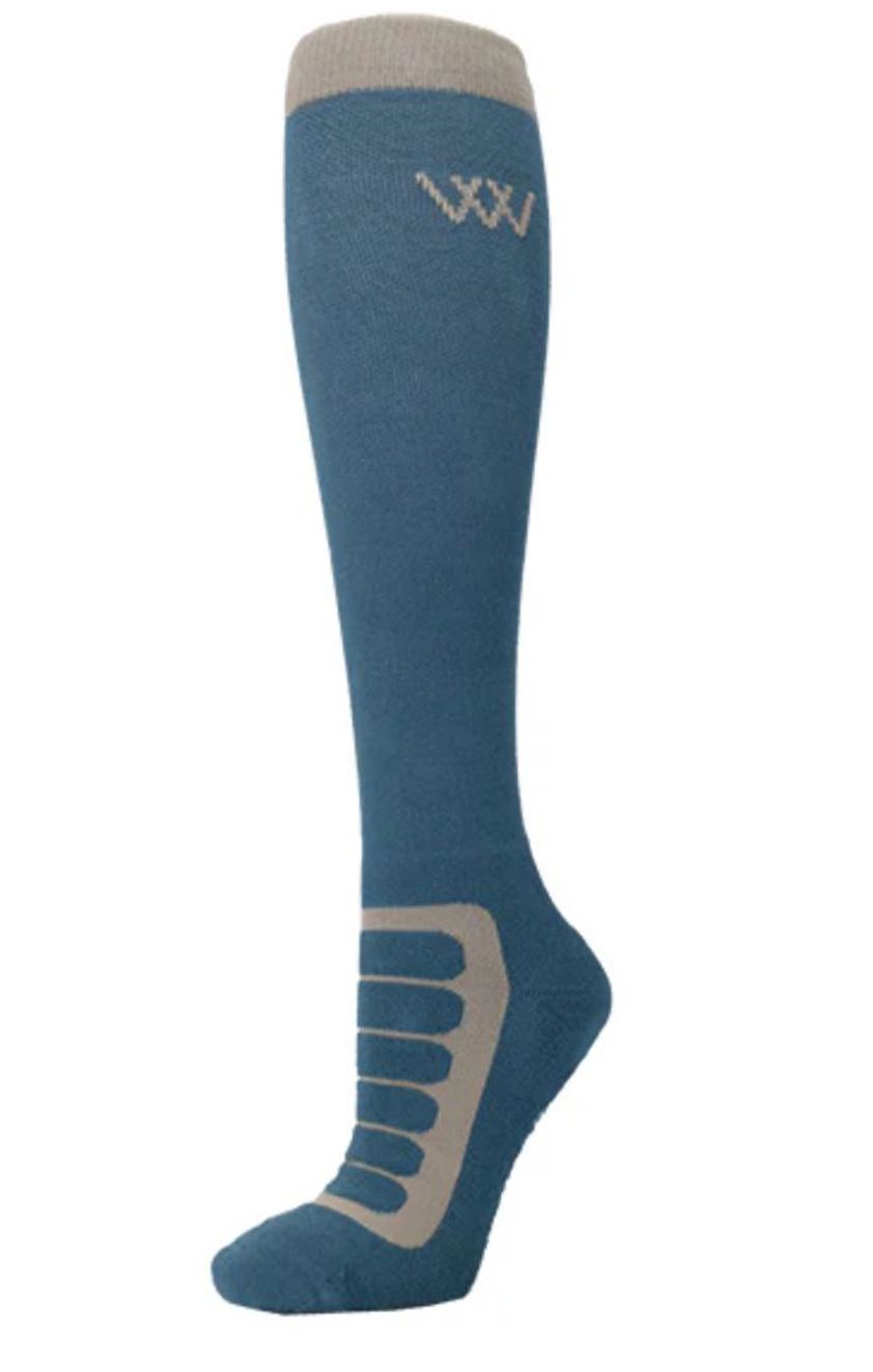 Steel Blue Woof Wear Long Bamboo Tech Sock