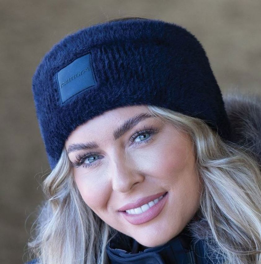 Navy Equetech Supasoft Luxe Faux Fur Headband