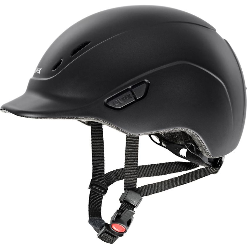 Black Matt Uvex Kiddox Riding Hat