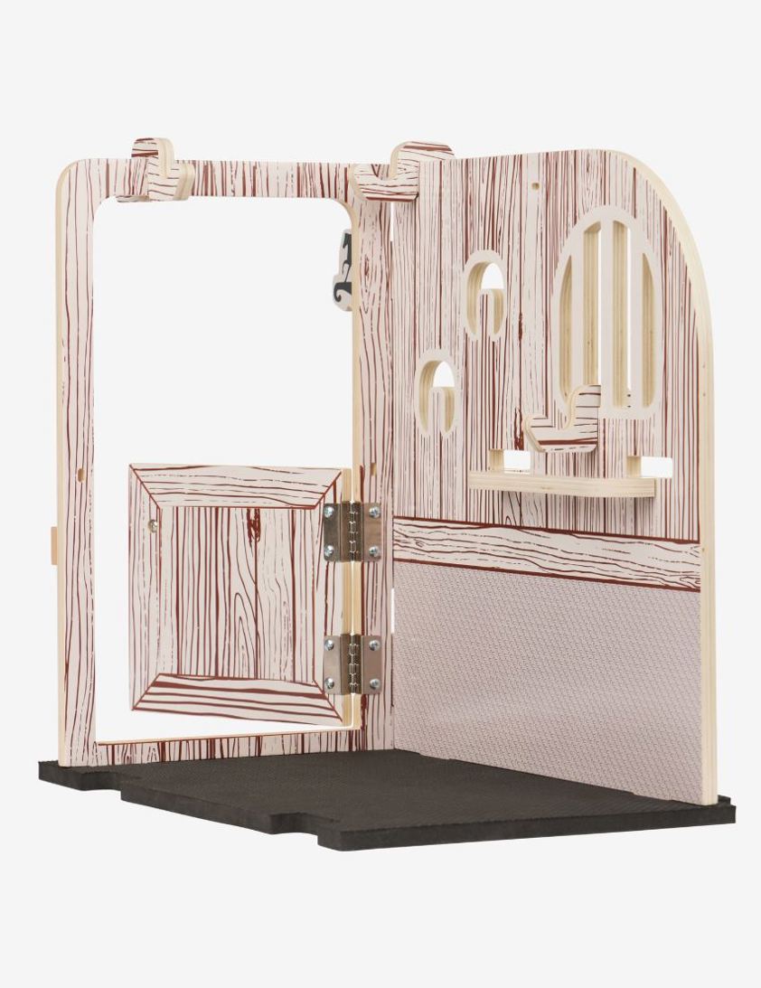 Wood Colour LeMieux Toy Pony Wooden Stable Set