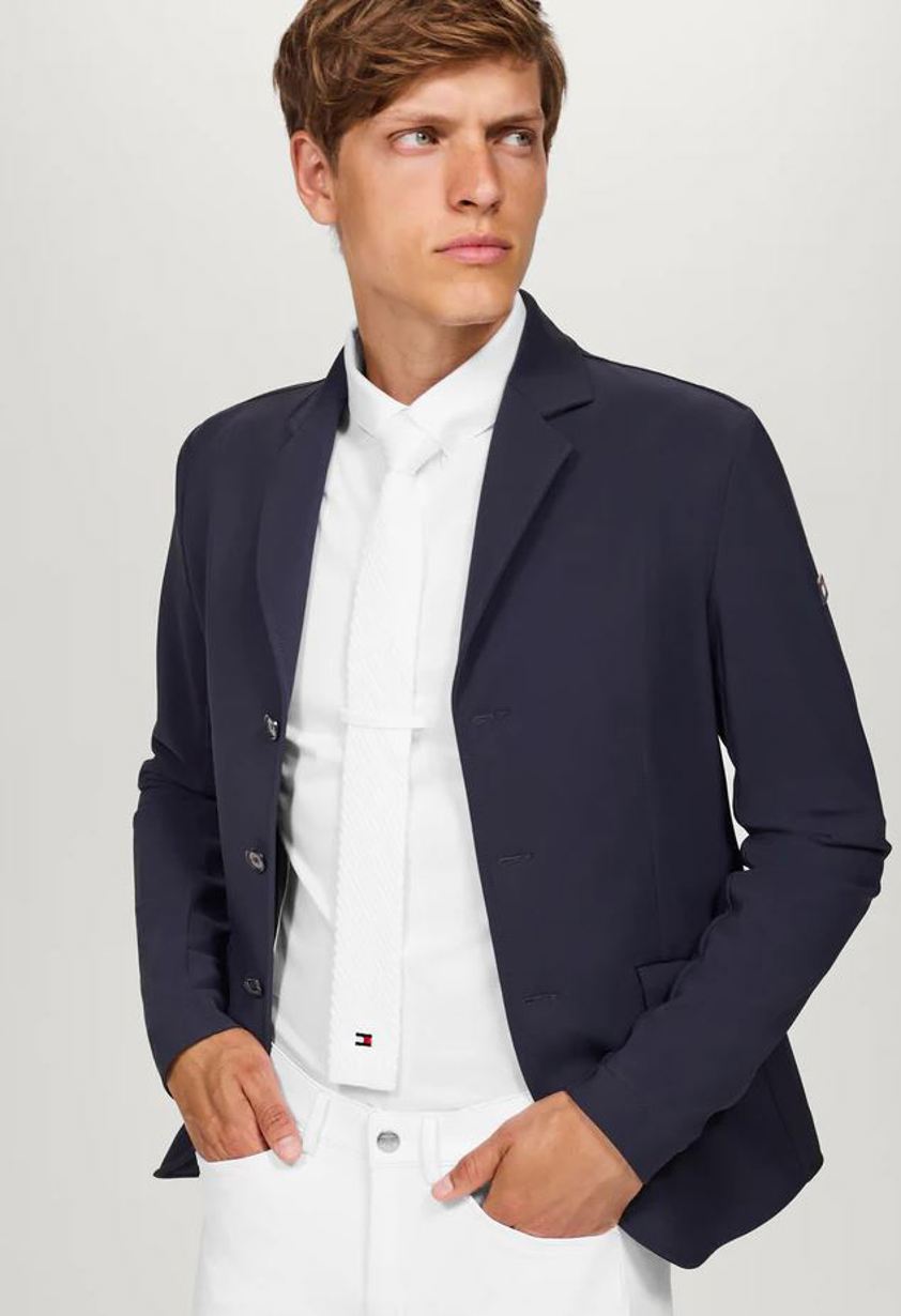 Optic White Tommy Hilfiger Adam Knit Tie with zip