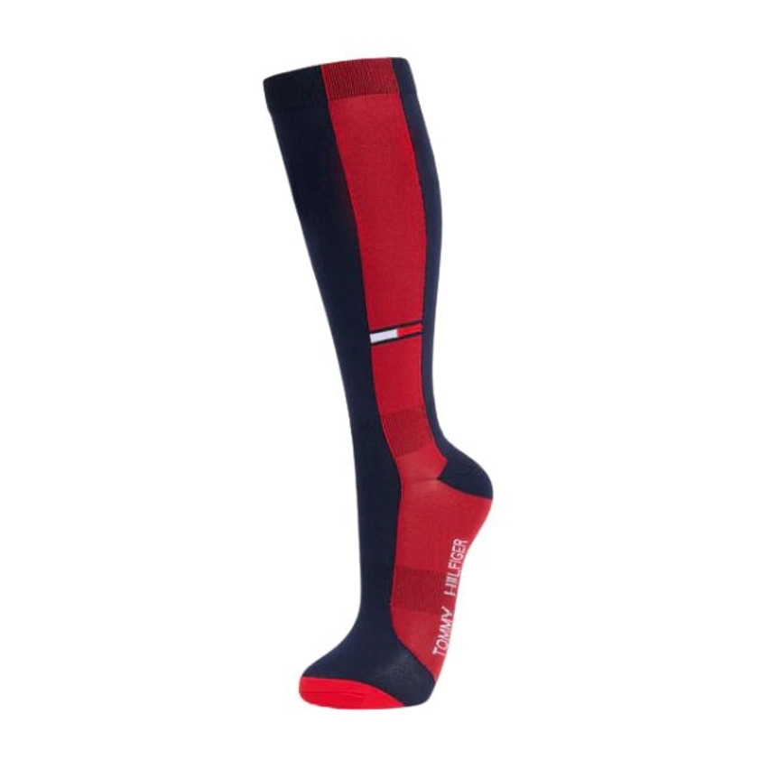 Red/Navy Tommy San Francisco Colour Block Riding Socks