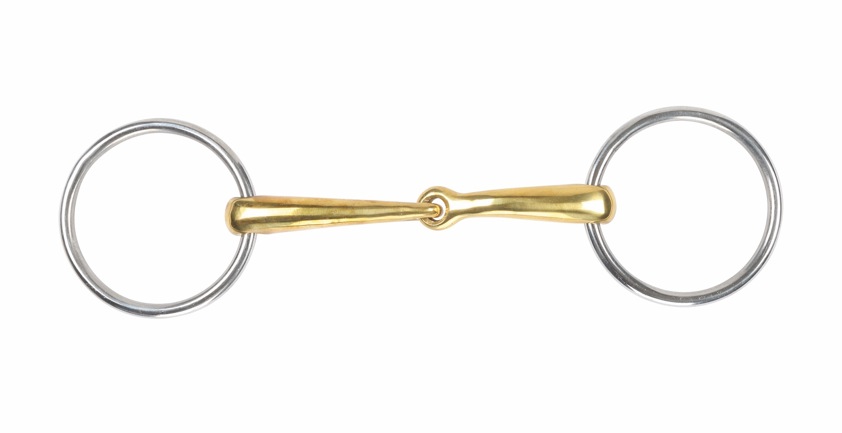 Brass Alloy Curved Loose Ring Snaffle