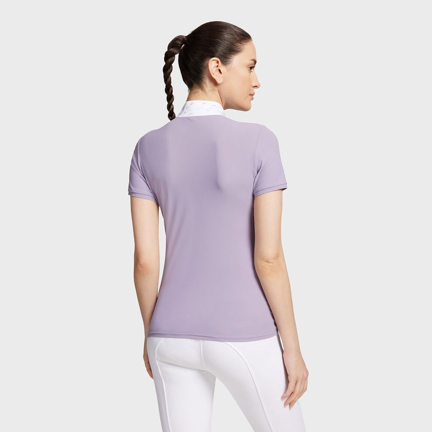 Lavender Samshield Julia Intarsia Short Sleeve Show Shirt