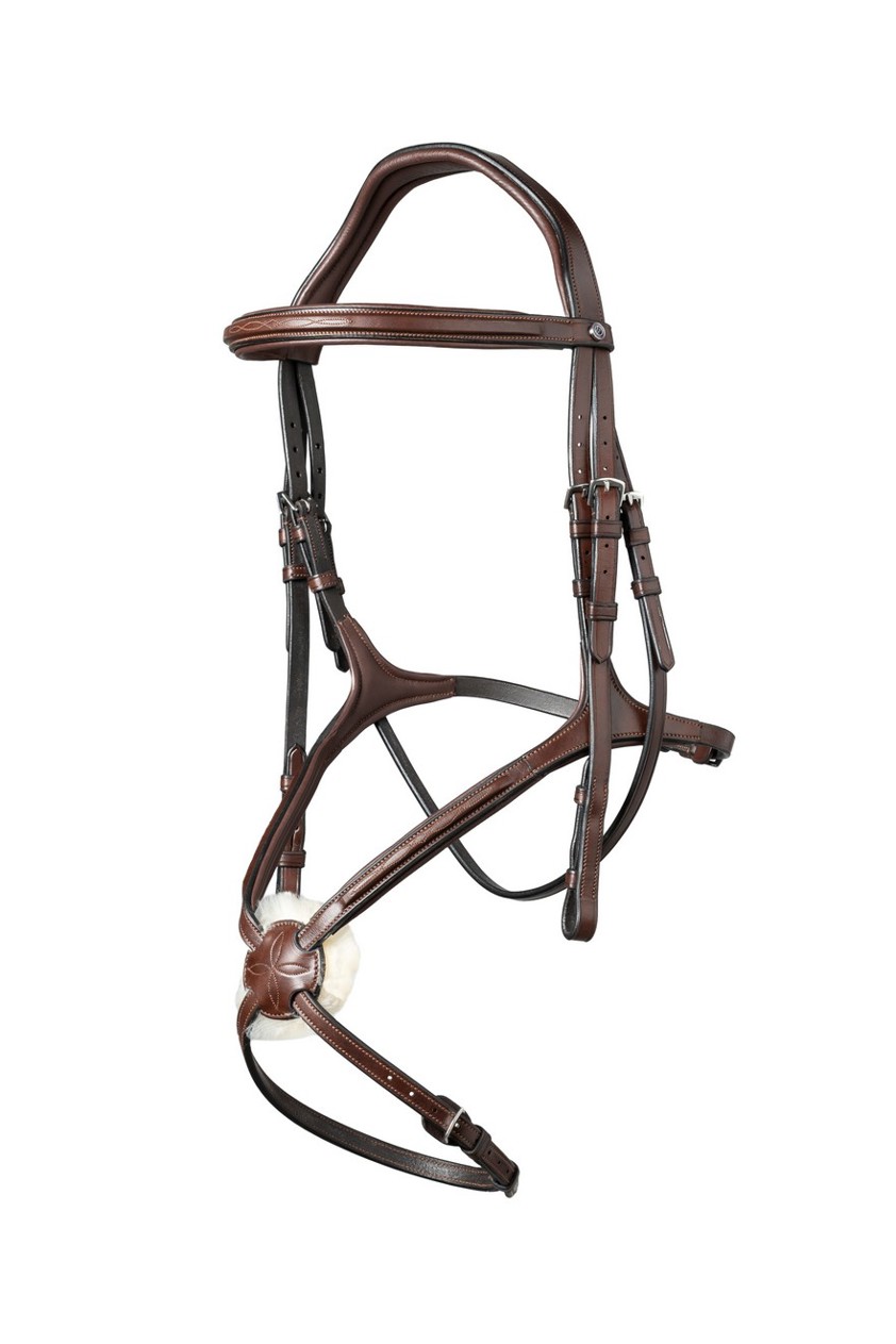 Brown/Silver Trust Oslo Mexican Noseband Bridle