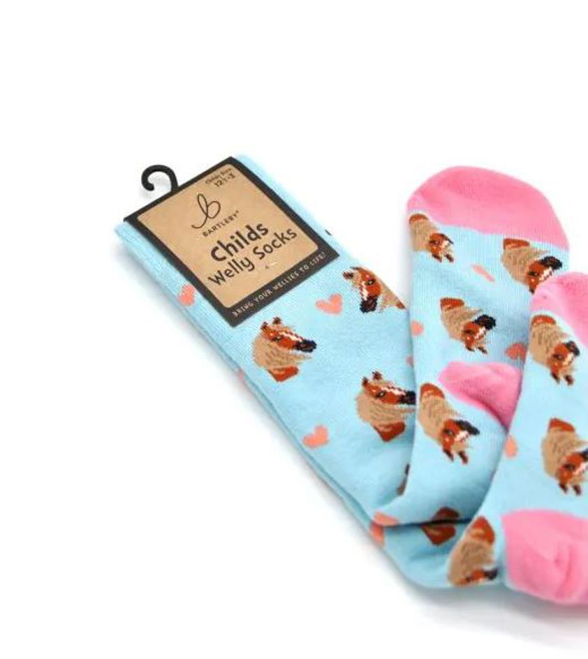 Blue Horse Love Bartleby Kids Long Socks