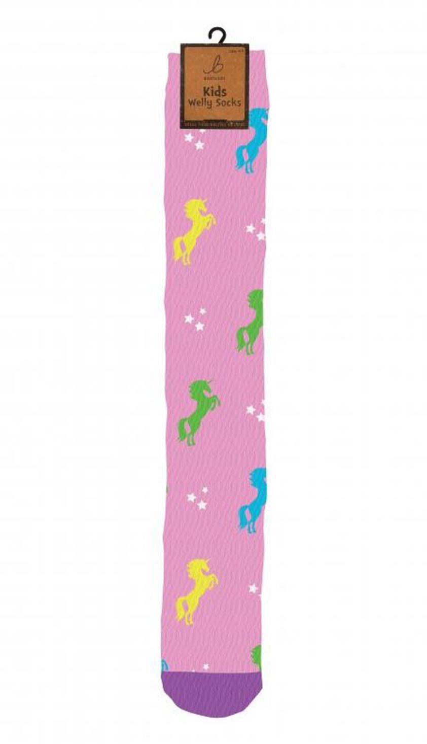 Pink Mystical Unicorn Bartleby Kids Long Socks