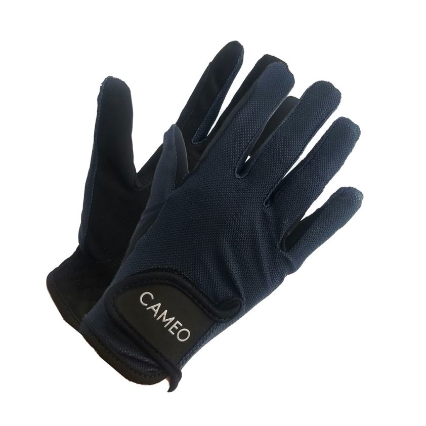 Navy Cameo Performance Riding Gloves