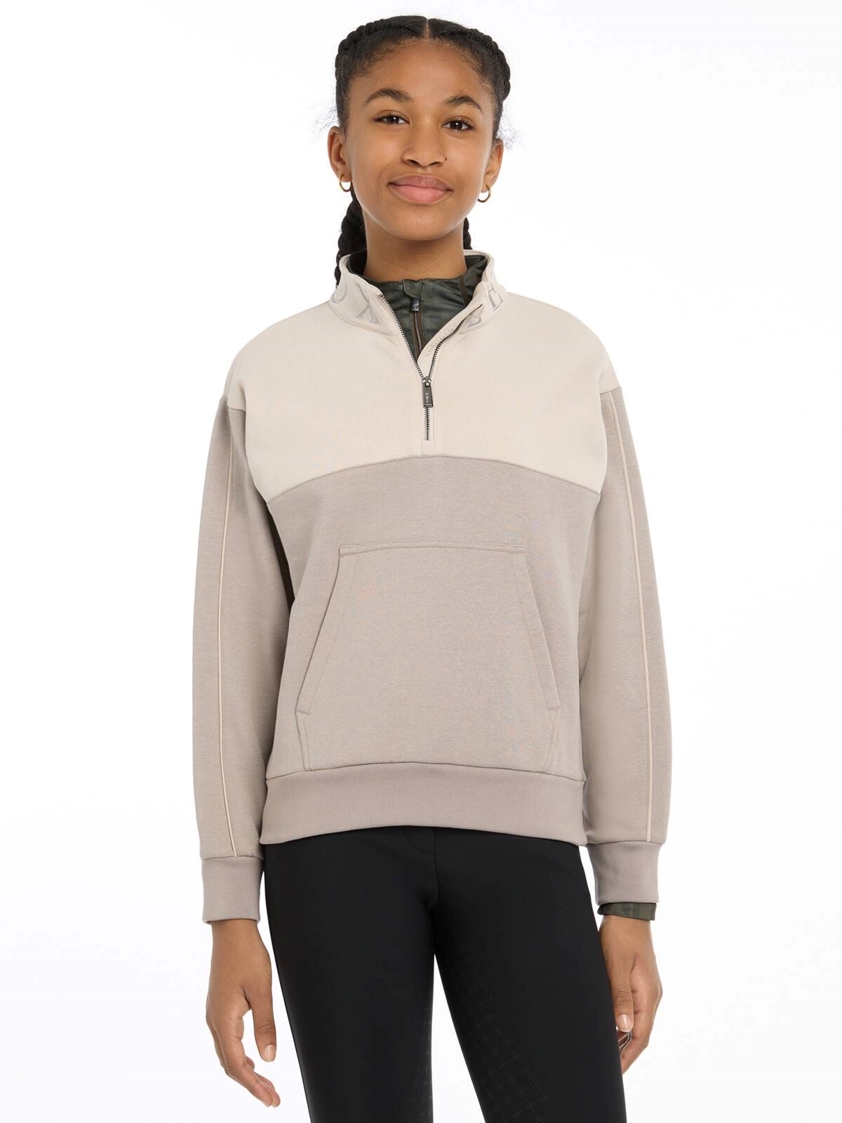 Ash/Stone LeMieux Young Rider Kate Quarter Zip Sweatshirt