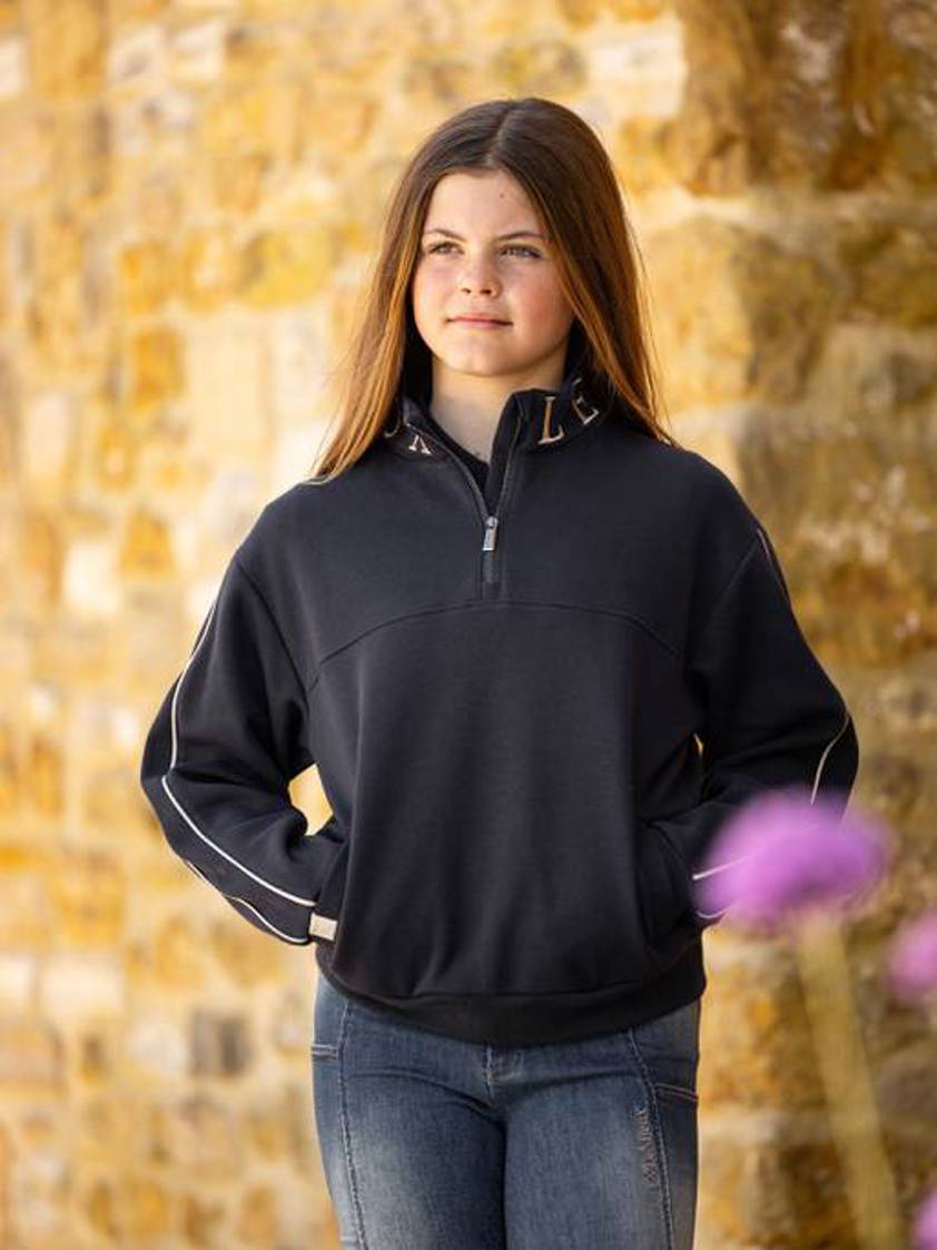 Navy LeMieux Young Rider Kate Quarter Zip Sweatshirt