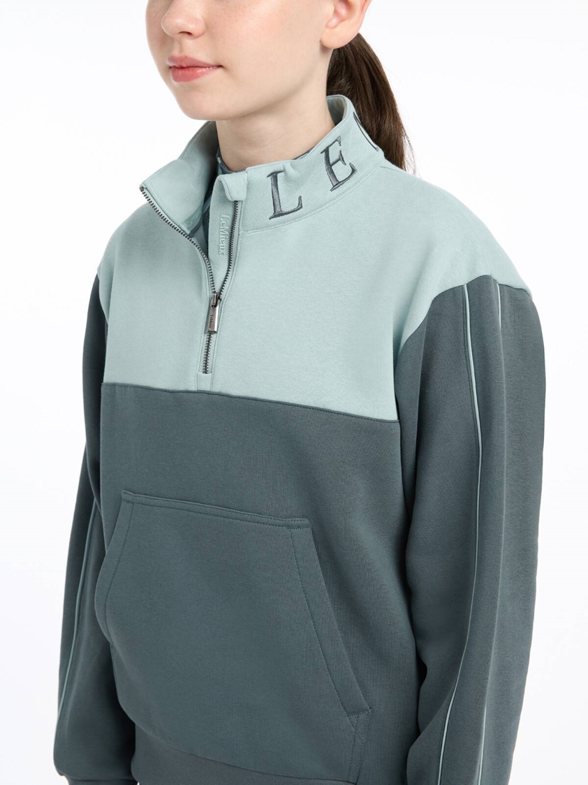 Petrol/Glacier LeMieux Young Rider Kate Quarter Zip Sweatshirt