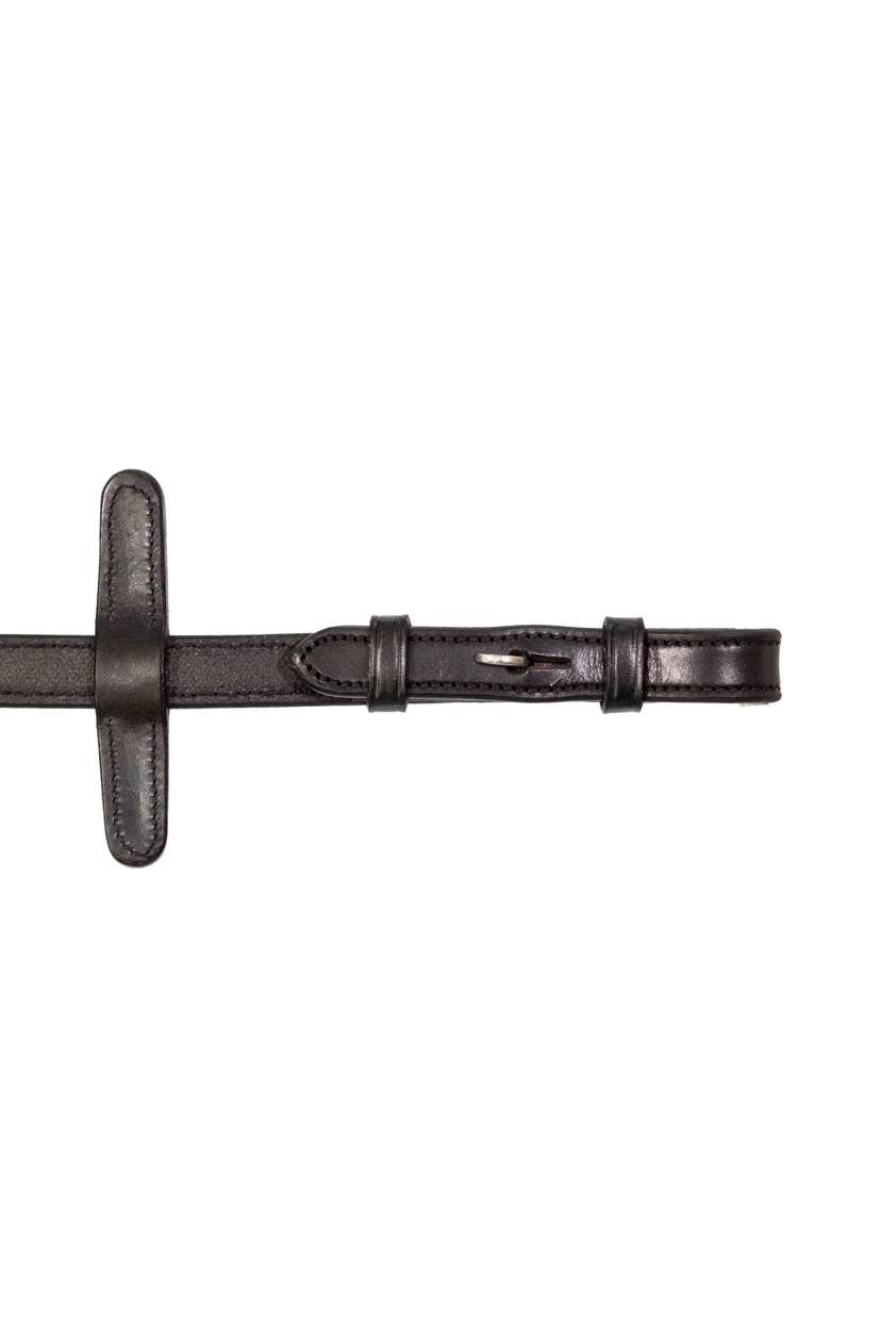 Black Henry James Bio Grip Rubber Reins with Stoppers