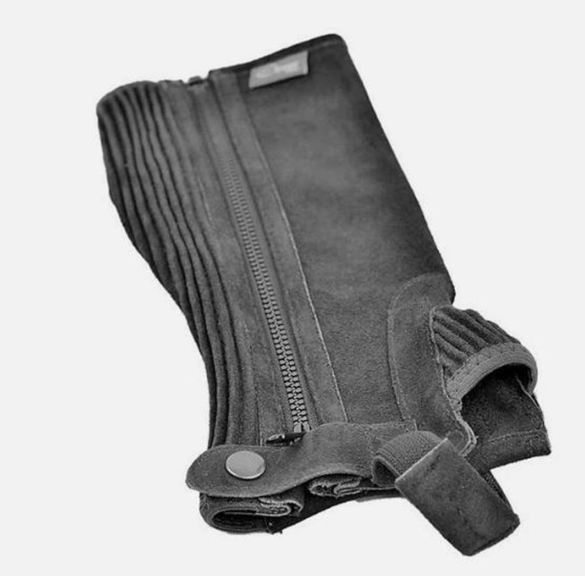 Black Dever Suede Half Chaps