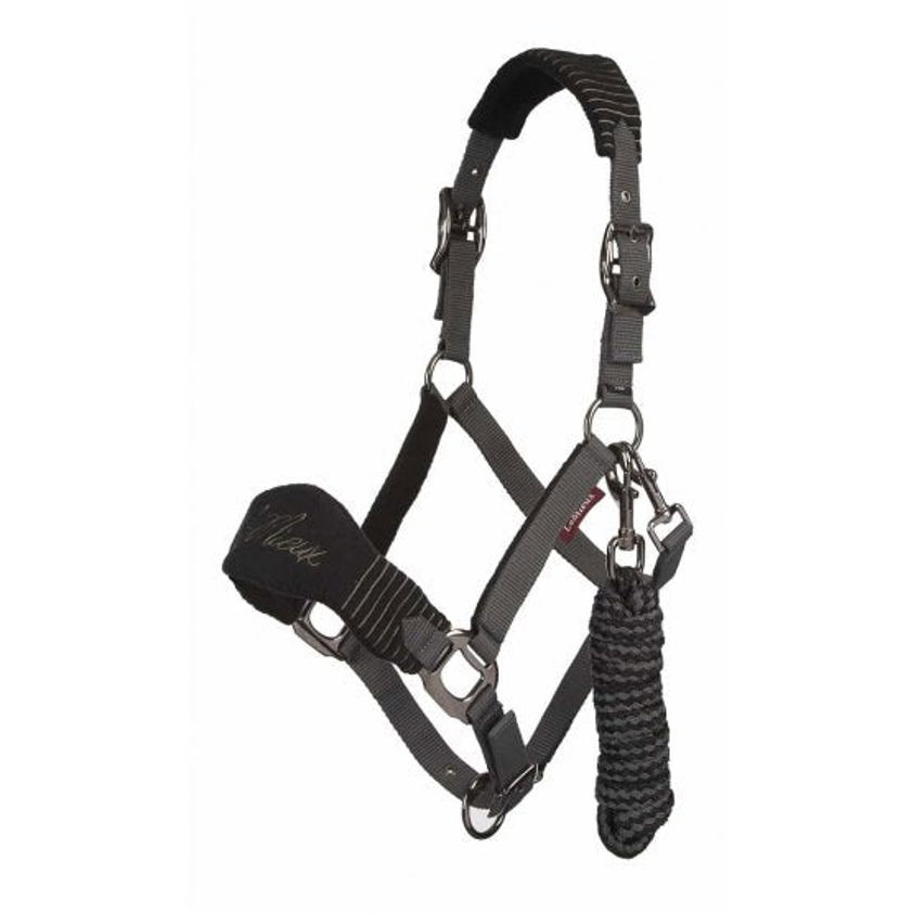 Black/Grey LeMieux Vogue Headcollar&Lead Rope