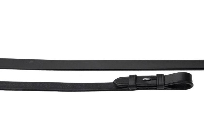 Black Plain Leather Reins