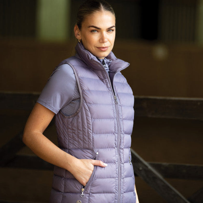 Navy Equetech Hideaway Padded Gilet