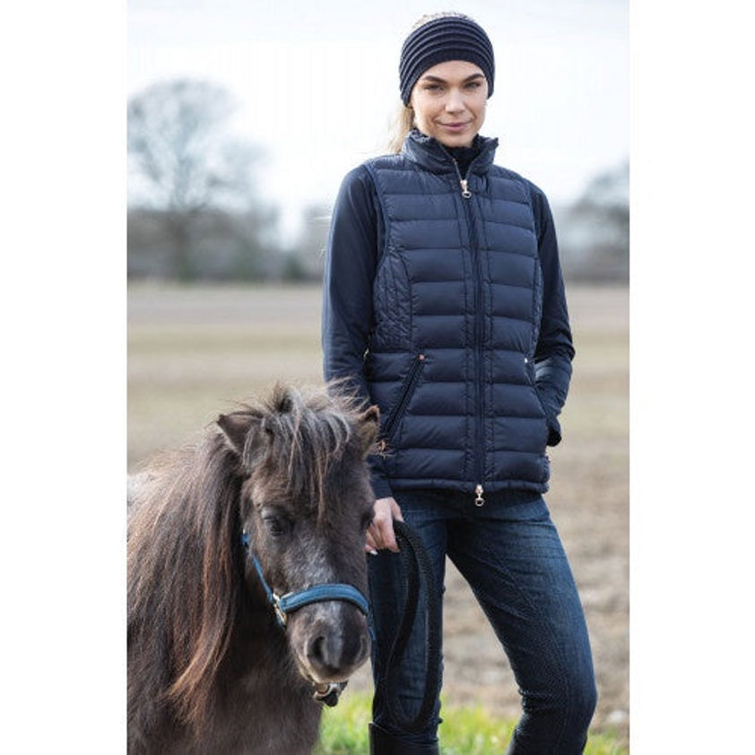 Navy Equetech Hideaway Padded Gilet