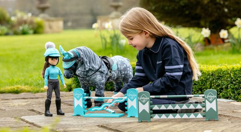 Azure/Sage/White LeMieux Toy Pony Jump Set