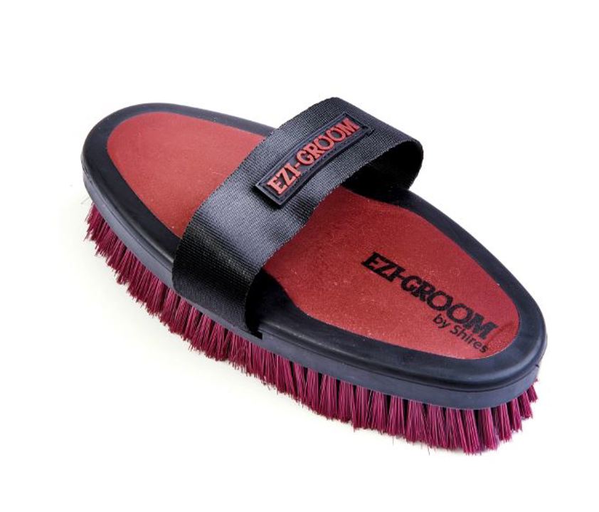 Burgundy Ezi-Groom Body Brush