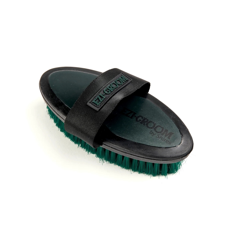 Forest Green Ezi-Groom Body Brush