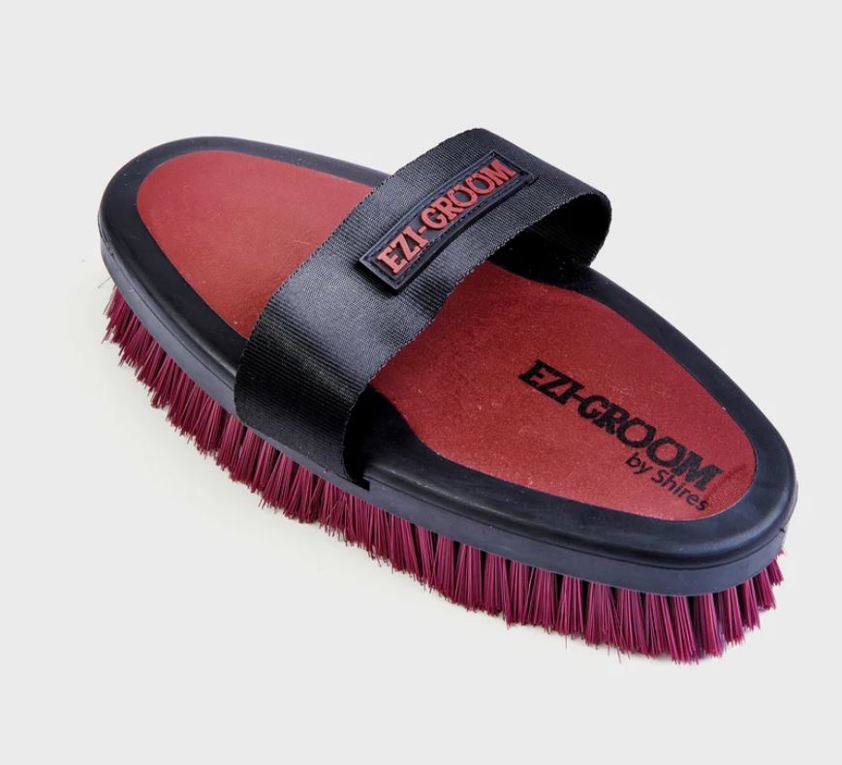 Burgundy Ezi-Groom Body Brush