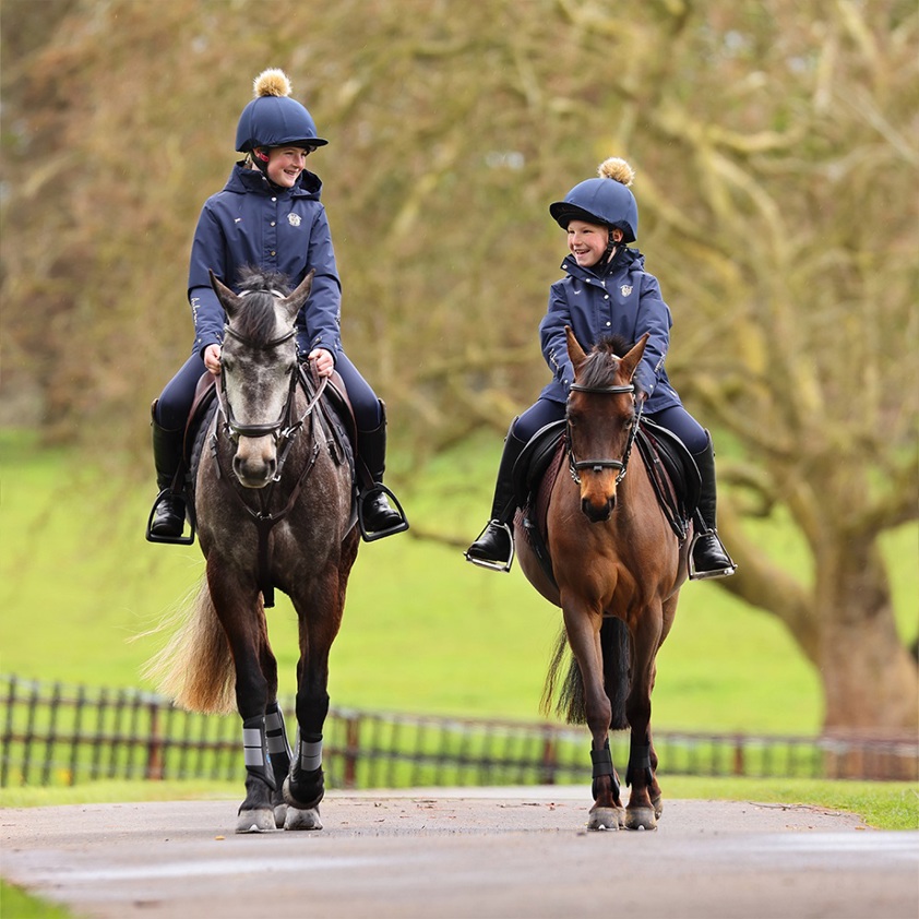 Navy Aubrion Young Rider Team Waterproof Coat