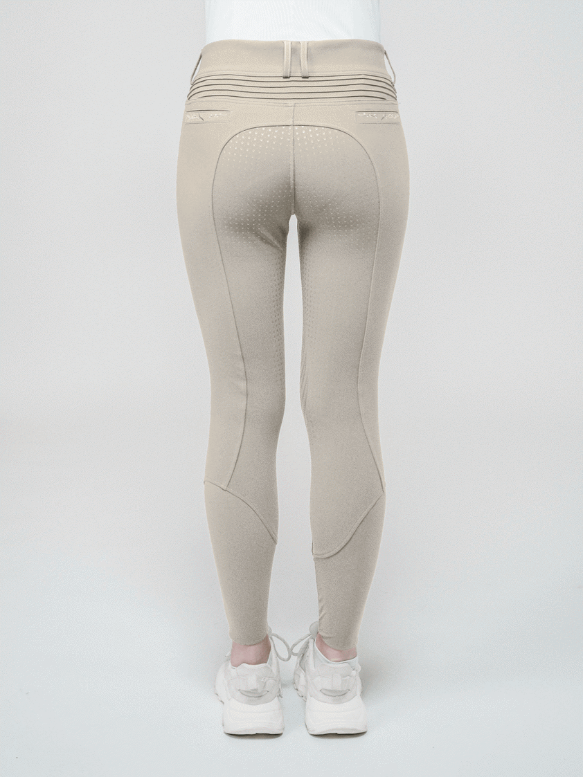 Beige Crystal Leaf Samshield Clara Breeches