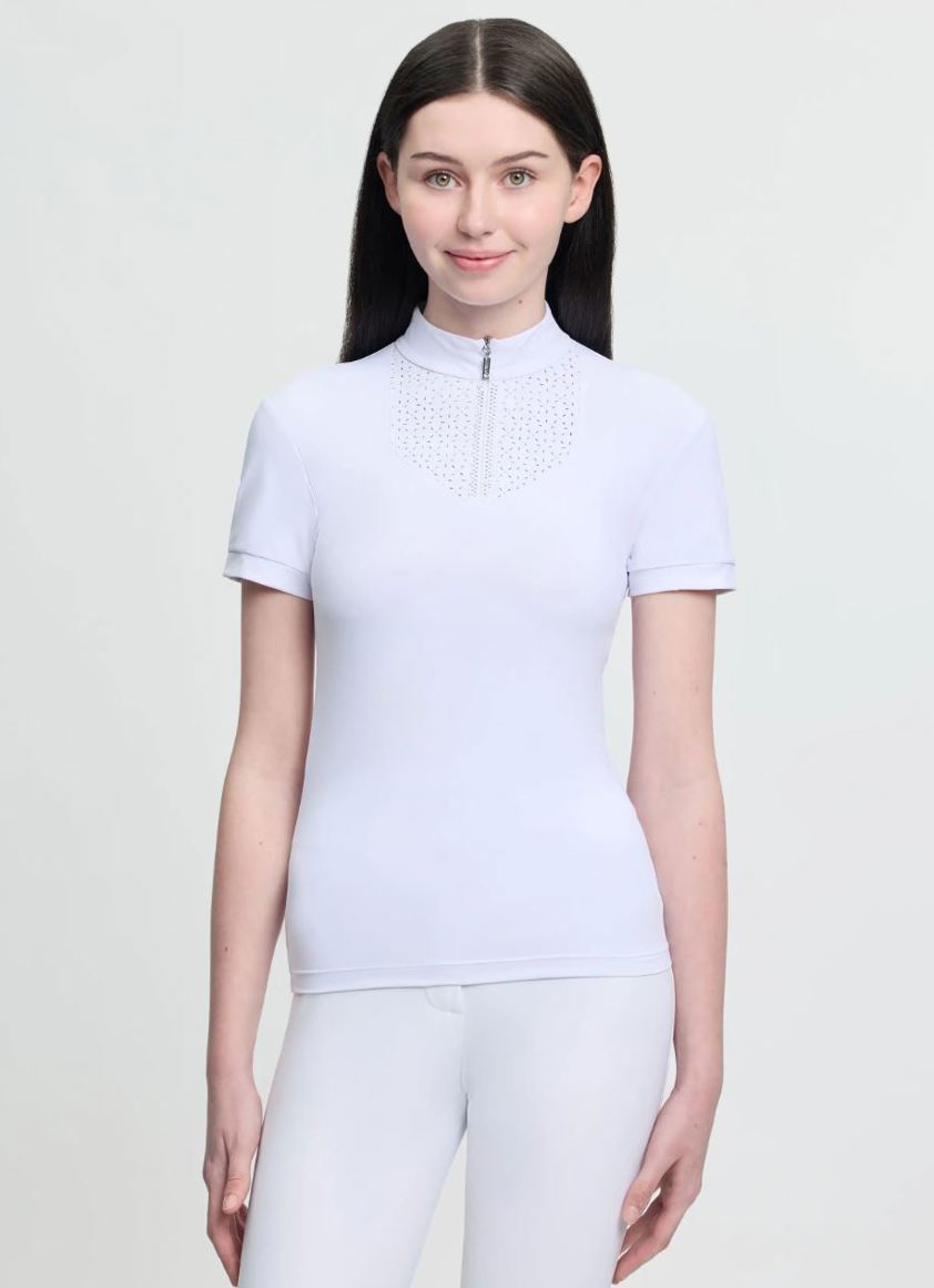 White LeMieux Young Rider Brilliance Livvy Short Sleeve Show Shirt