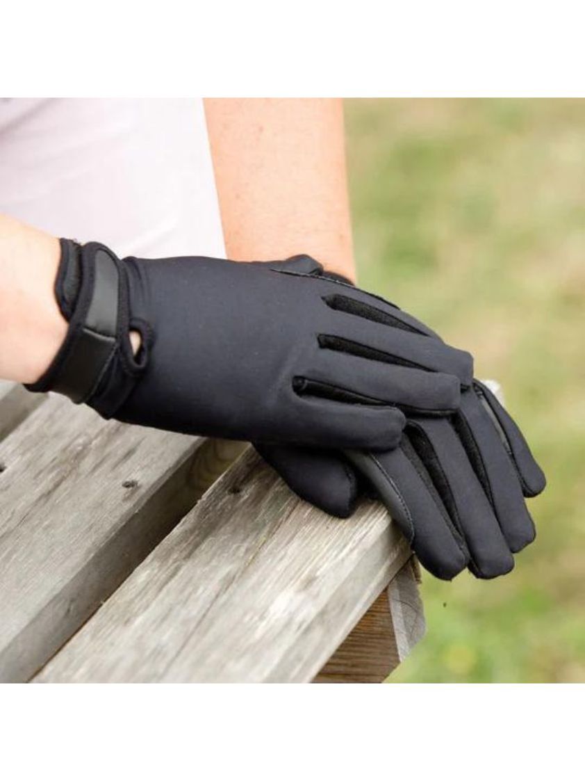 Black Equetech Stretch Show Gloves