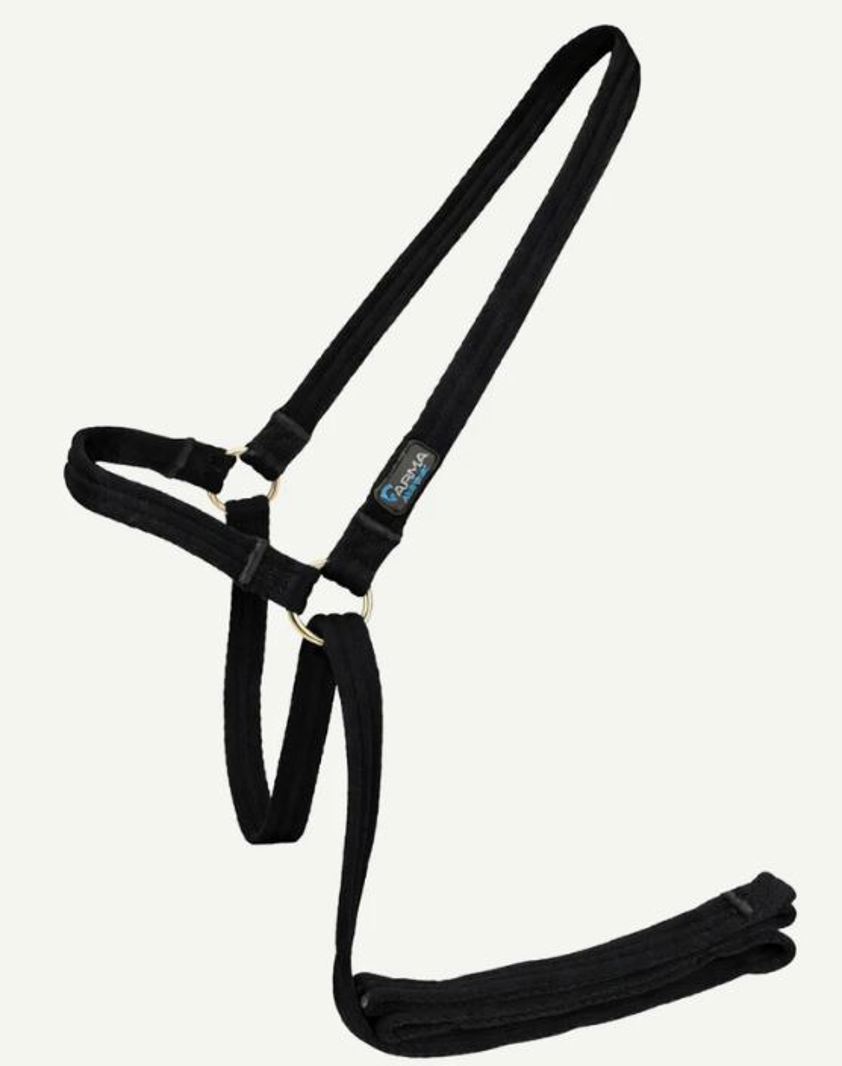 Black Arma Cushion Web Halter & Lead