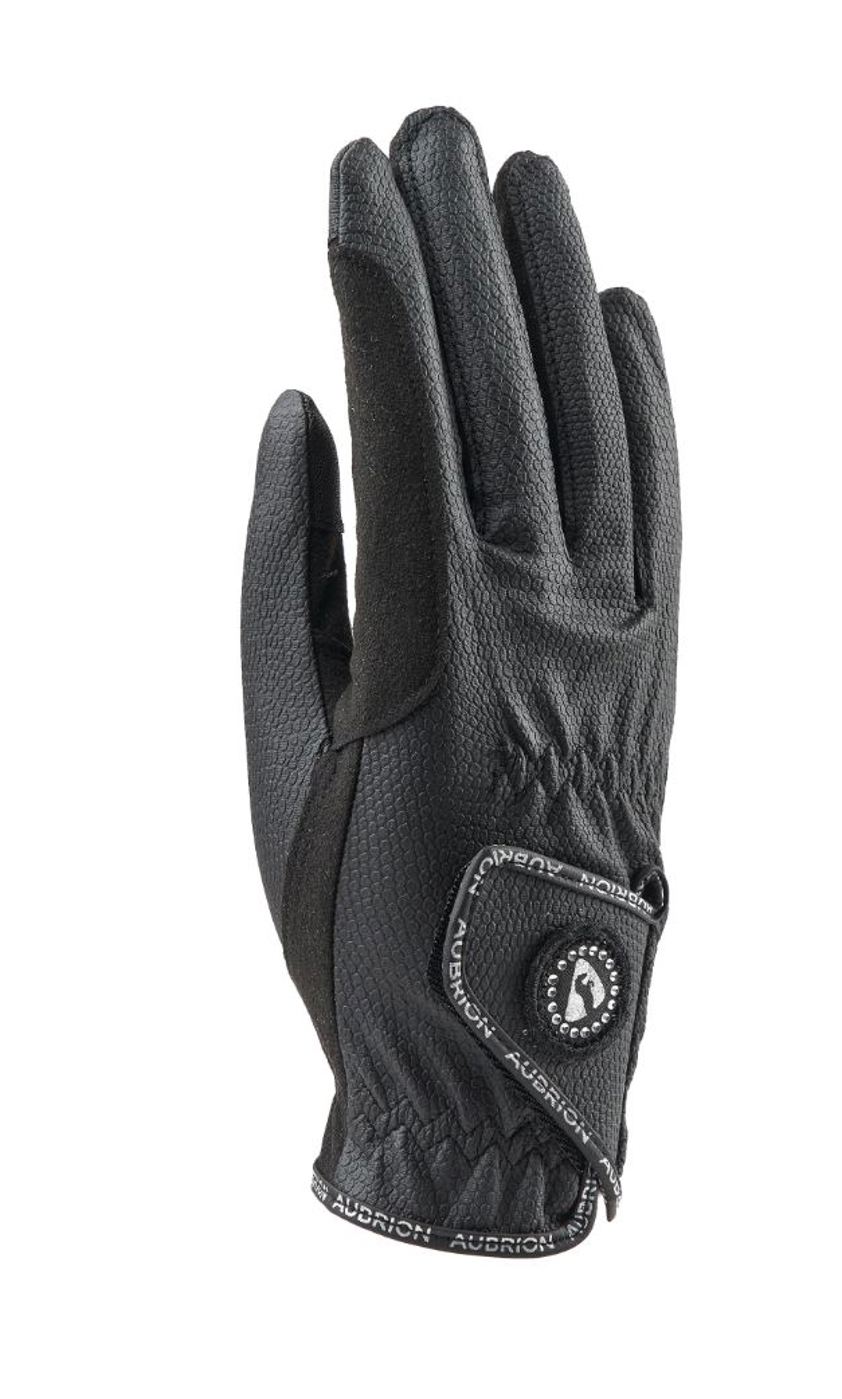 Black Aubrion Aachen Riding Gloves - Child
