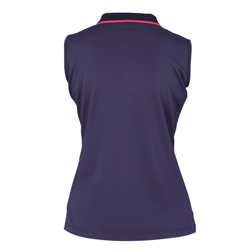 Navy Aubrion Poise Sleeveless Tech Polo