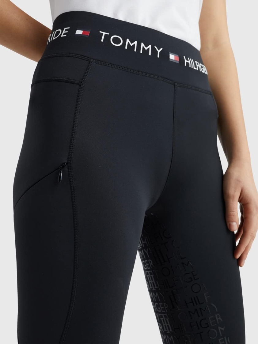 Black Tommy Hilfiger Full Seat Smart Riding Leggings