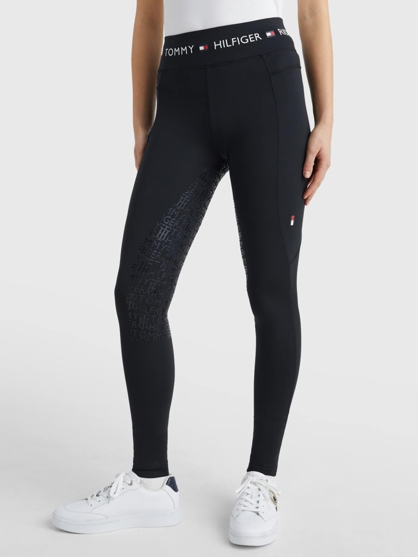 Black Tommy Hilfiger Full Seat Smart Riding Leggings