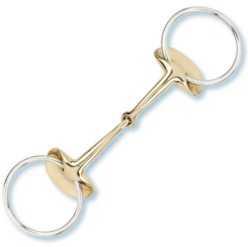 Stubben Golden Wings Loose Ring Single Joint Snaffle