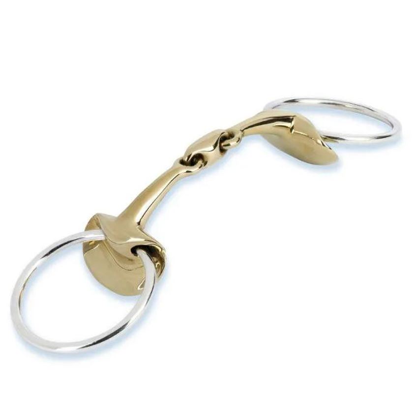 Stubben Golden Wings Loose Ring Single Joint Snaffle