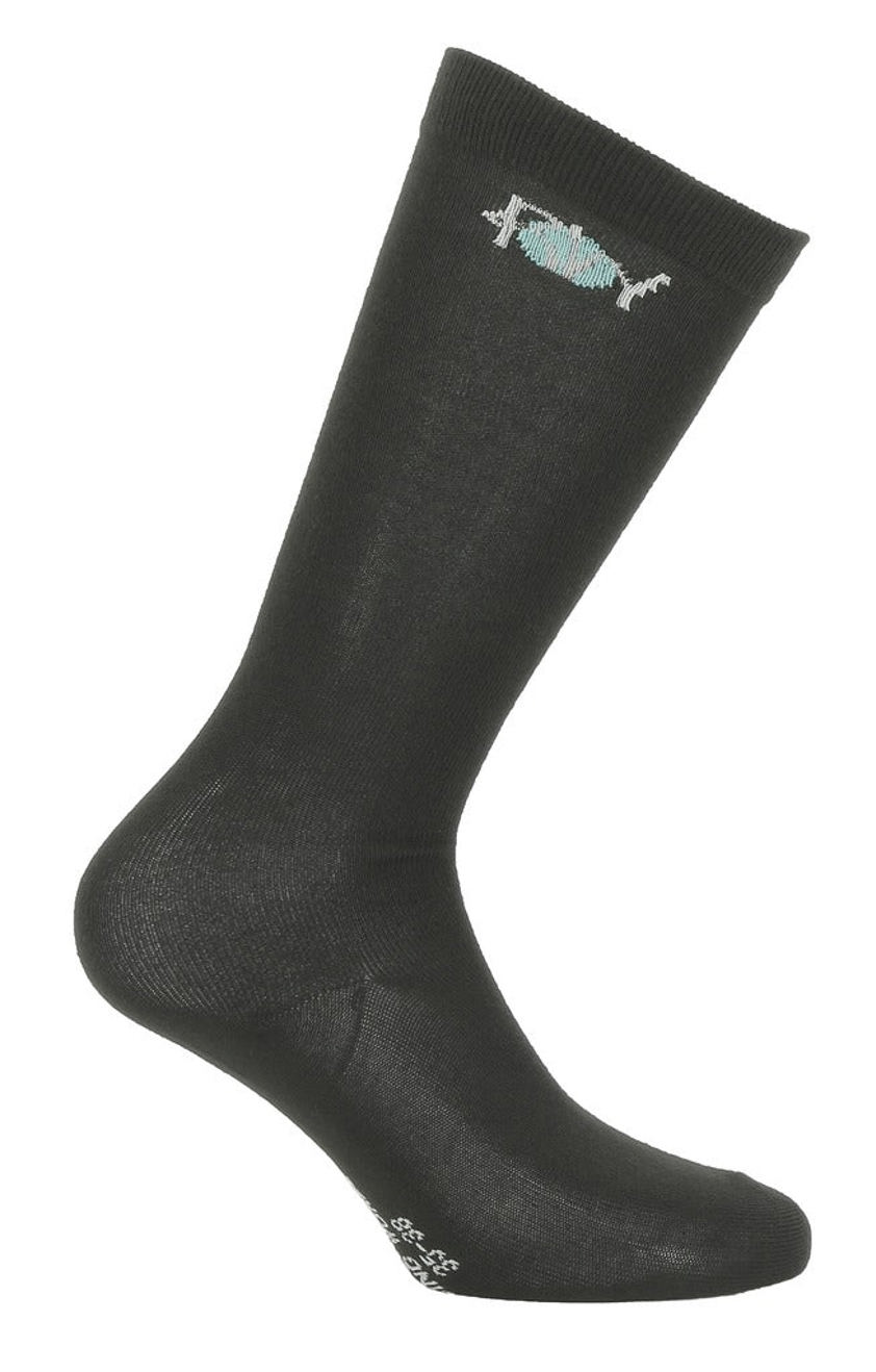 Black Plain Riding World Socks