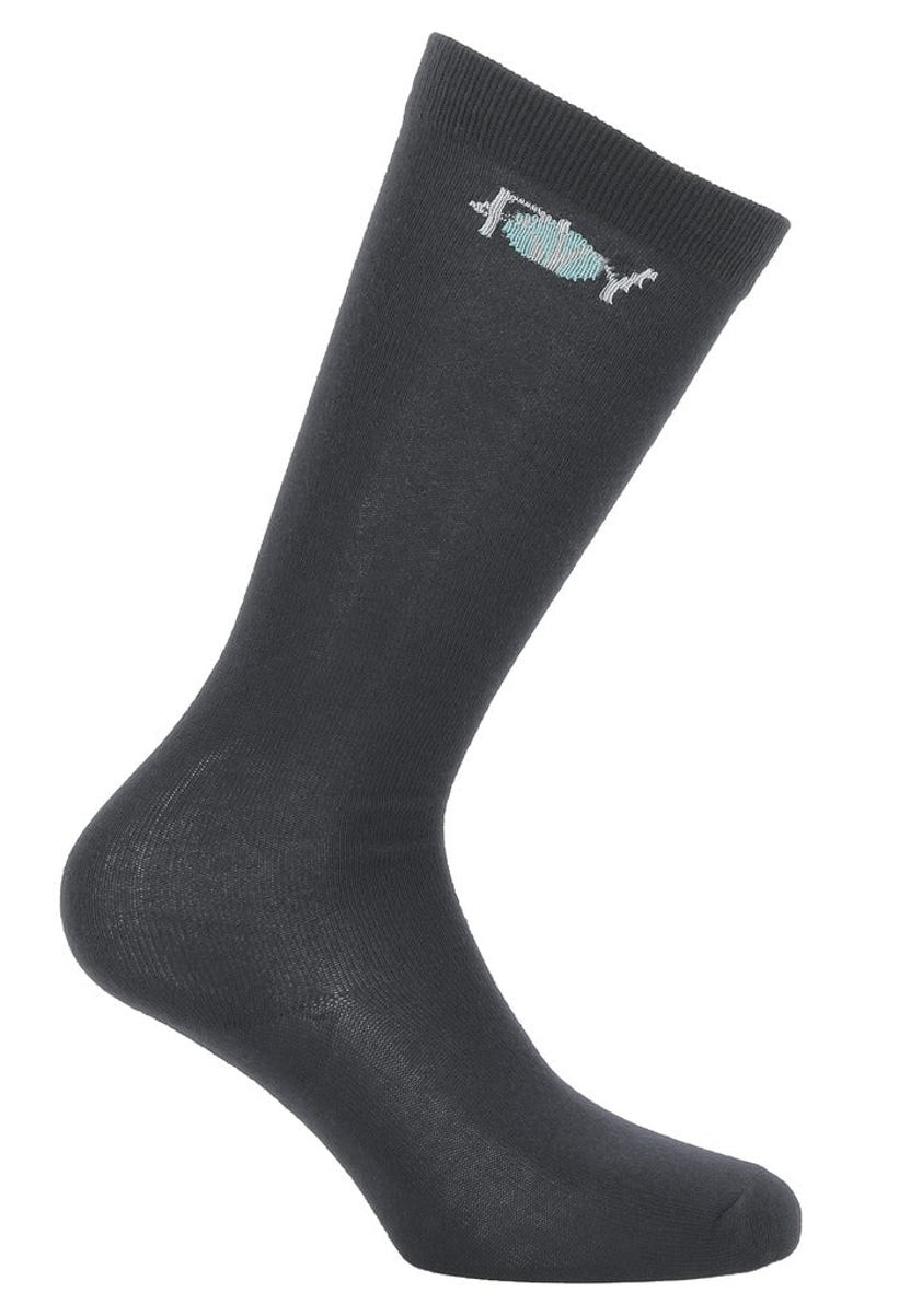 Navy Plain Riding World Socks