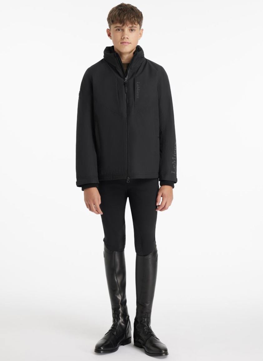 Black LeMieux Young Rider Boys Waterproof Team Jacket