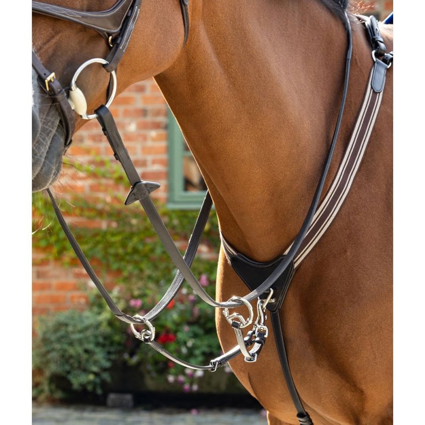 Brown/Silver LeMieux Arika Elasticated Breastplate