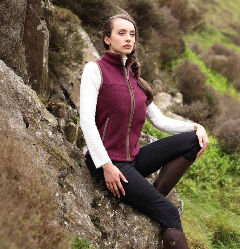Maroon Aubrion Core Fleece Gilet