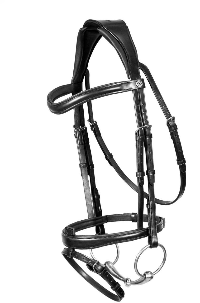 Black Henry James Comfort Flash Bridle with Comfort 3D Air Headpiece