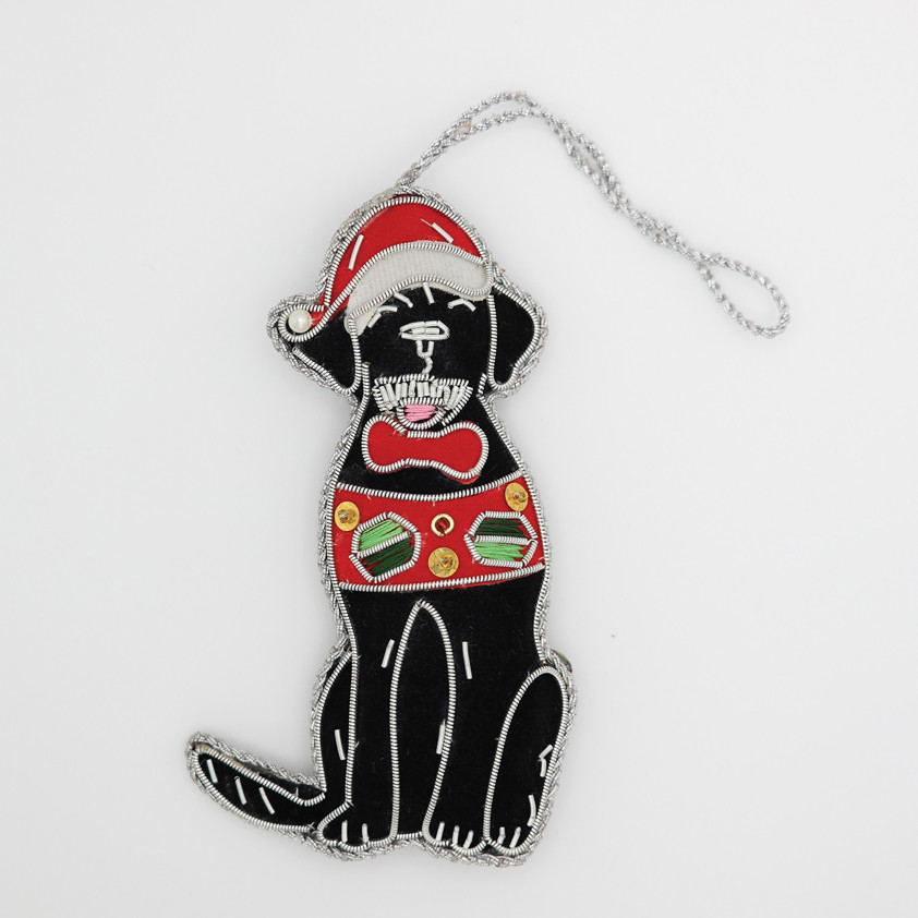 Black Labrador Christmas Tree Decoration