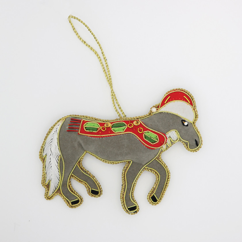 Grey Horse Christmas Tree Decoration