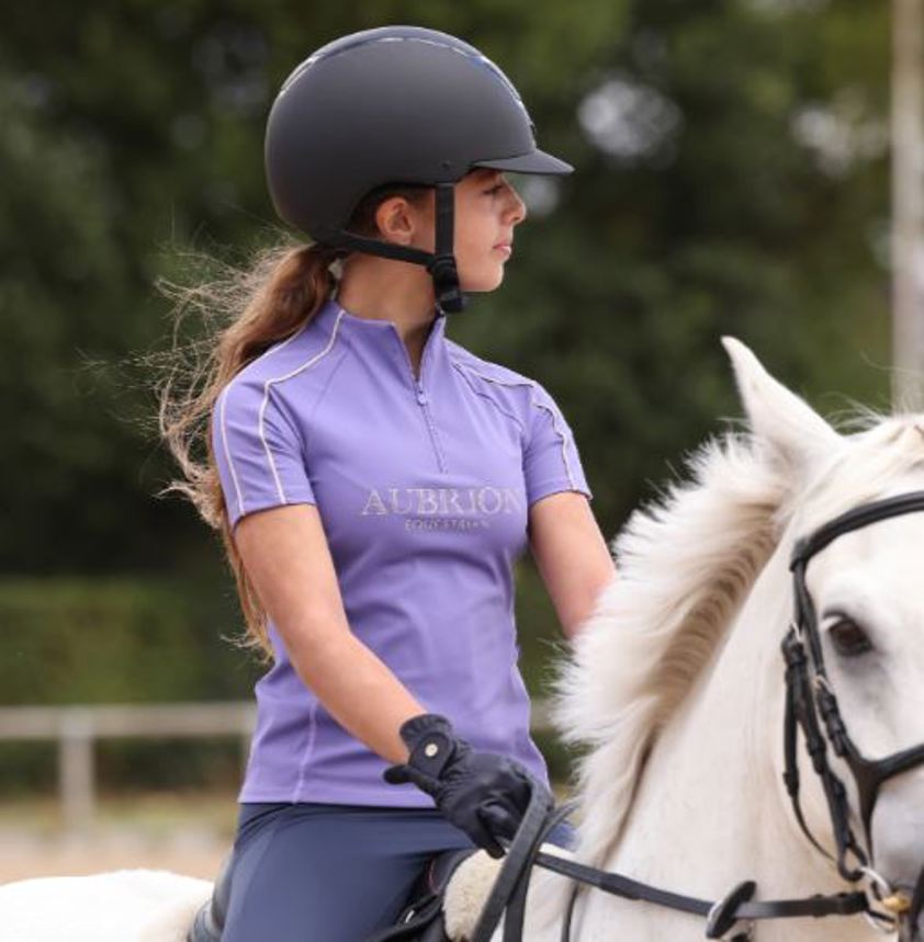 Heather Aubrion Equestrian Short Sleeve Base Layer -Young Rider